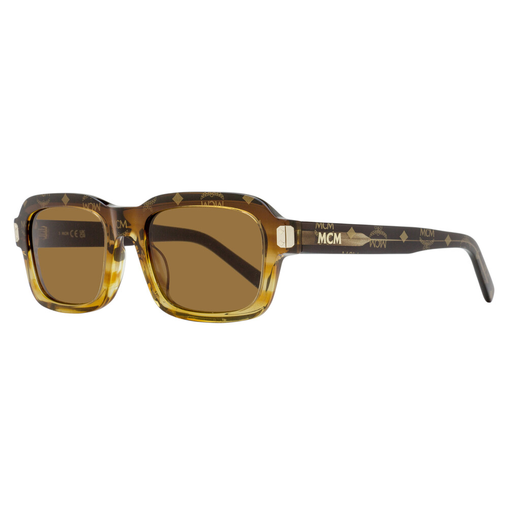 MCM Unisex Rectangular Sunglasses MW0030 47J Brown Amber Ombre 53mm